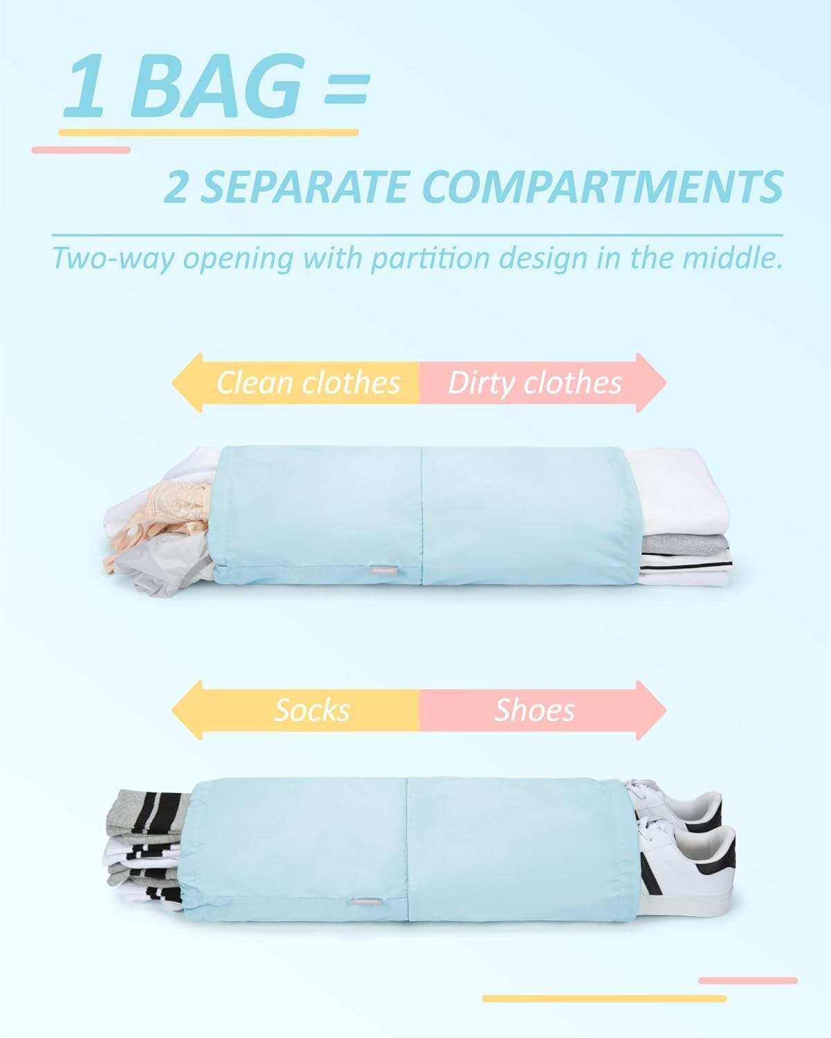 Efficient Compression Travel Cubes Set in Starlight Blue - Maximize Your Space