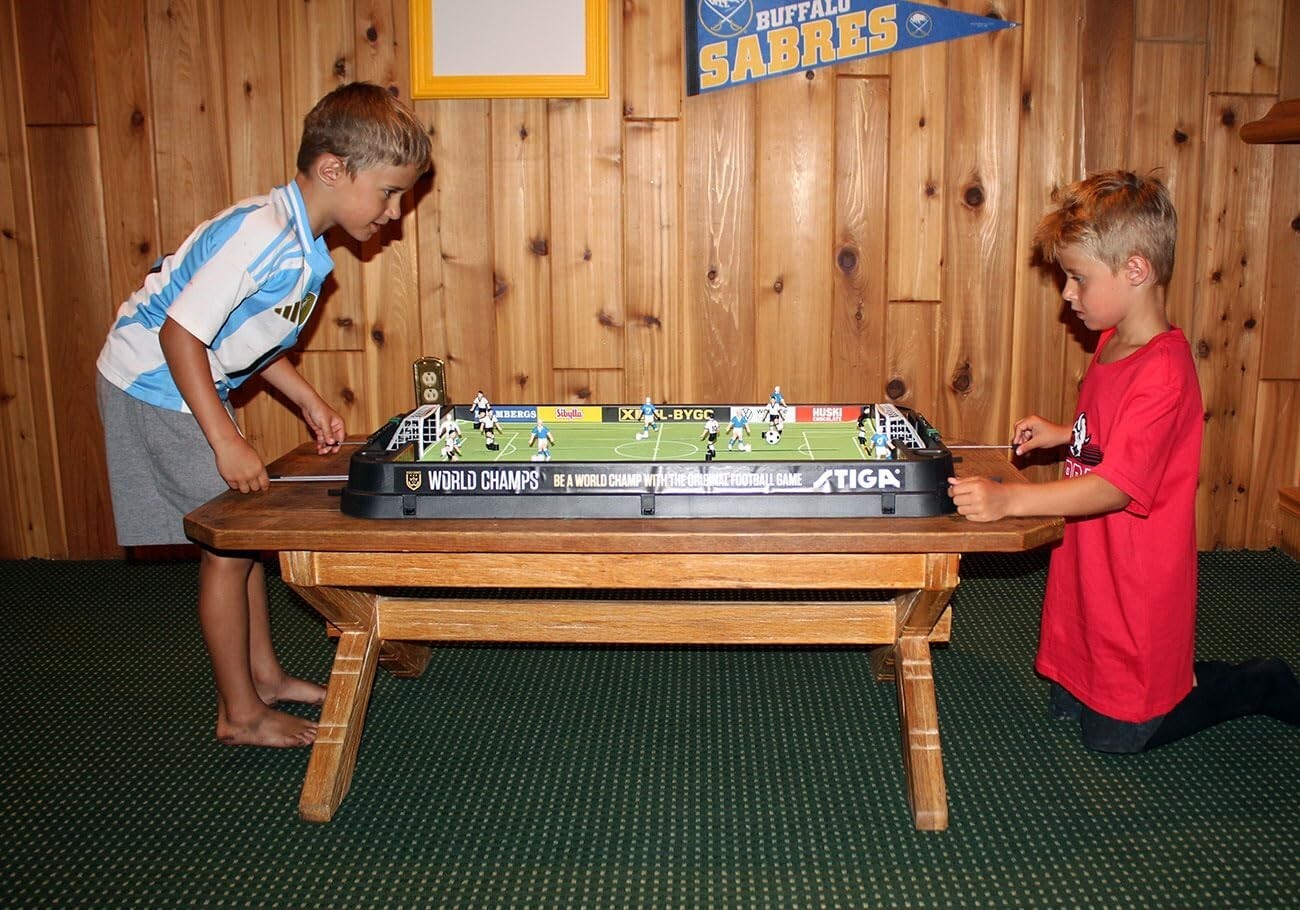 Colorful Tabletop Soccer Game with Painted Players - 2 Soccer Balls Included