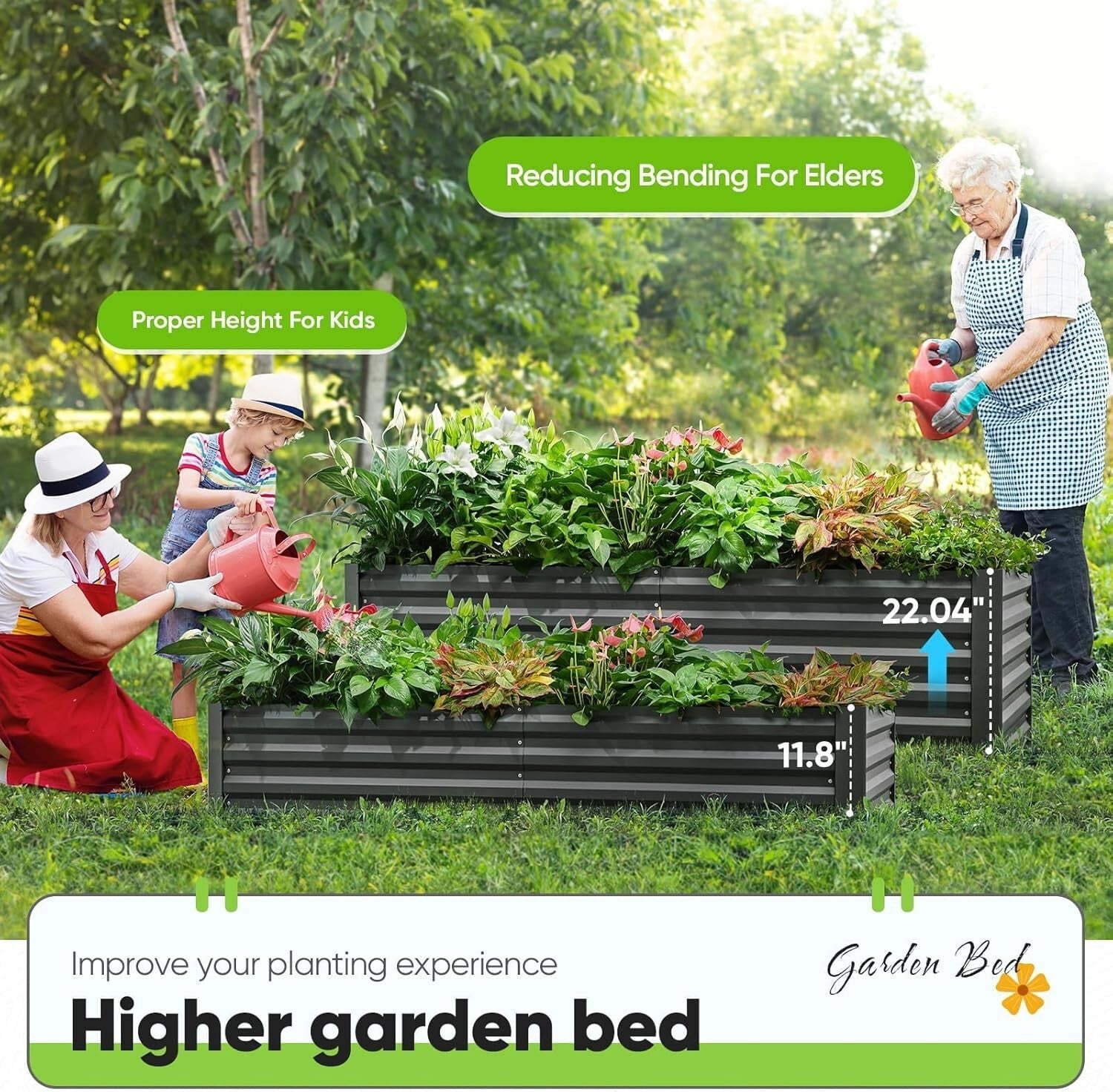 Galvanized Raised Garden Bed 6x3x2 ft with Zippered Cover - Preserve Your Plants