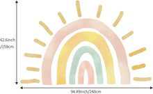 Load image into Gallery viewer, Fun Boho Rainbow Sun Wall Decals, Ideal for Kids' Playroom or Nursery Decor
