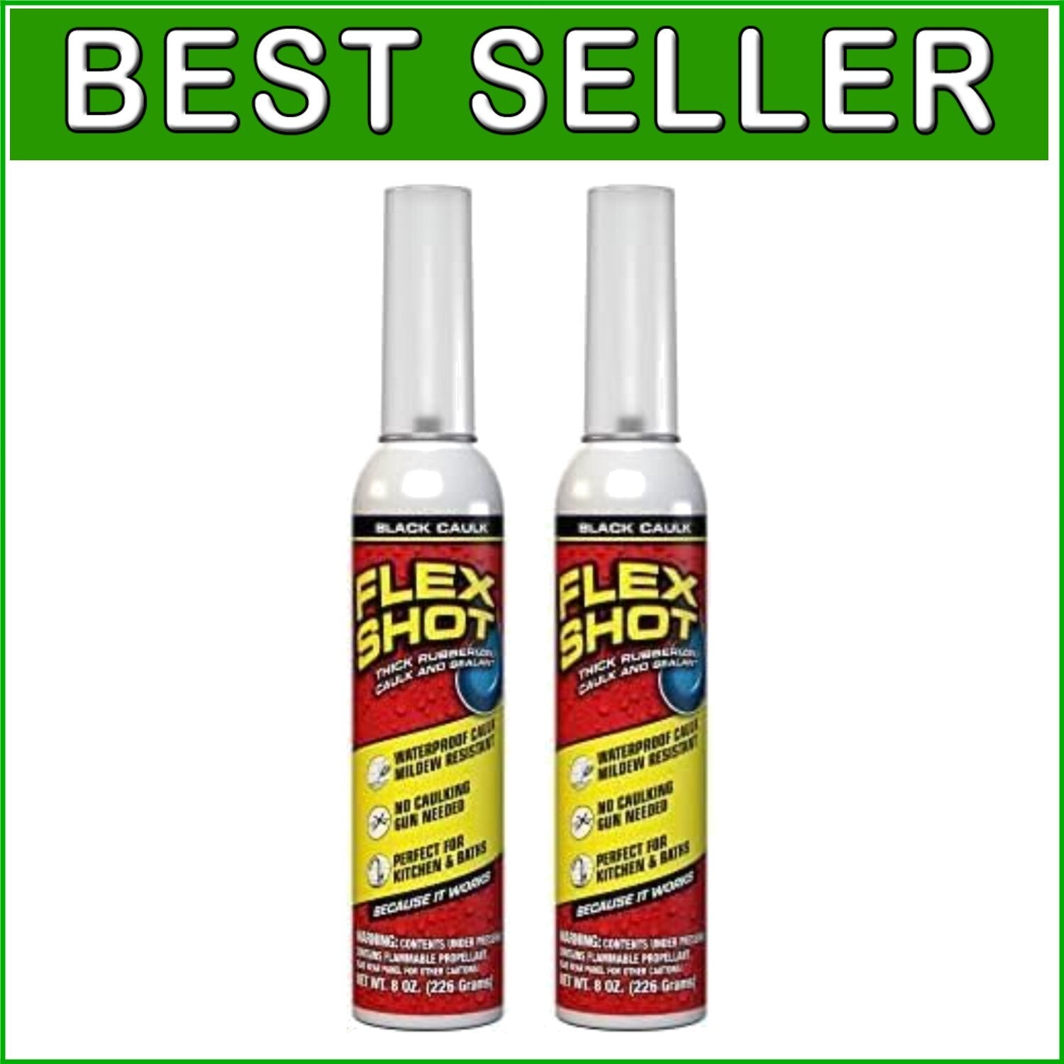 Flexible 8 oz Black Sealant - UV Resistant & Easy Application Extension Tube