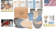 Load image into Gallery viewer, Eco-Friendly Wheat Straw Dinnerware Set - Perfect for Picnics and Casual Dining