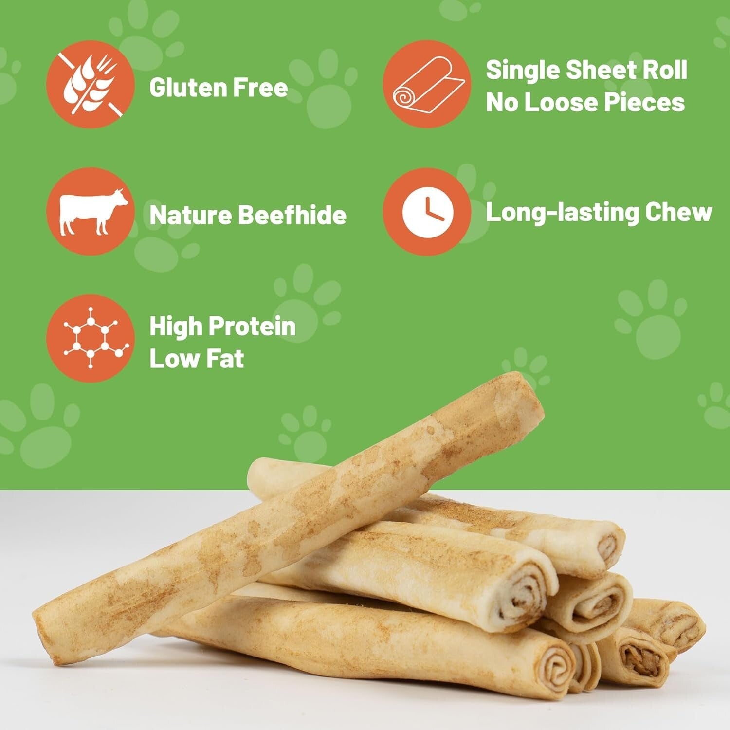 Dental Health Rawhide Rolls for Small Dogs - 60 Count Chicken Flavor Treats