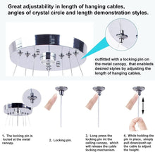 Load image into Gallery viewer, Luxury Adjustable 3-Ring LED Pendant Light - Crystal Round Ceiling Fixture