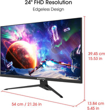 Load image into Gallery viewer, Compact 24" FHD Monitor with 165Hz Refresh and Anti-Flicker for Gamer Comfort