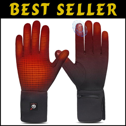 Thin & Flexible Electric Heated Gloves with Touch Sensors for Outdoor Activities