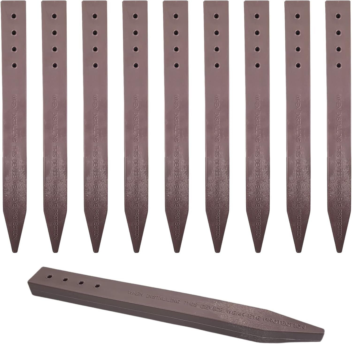 Premium 20-Pack Plastic Landscape Stakes with Pre-Drilled Holes for Stability