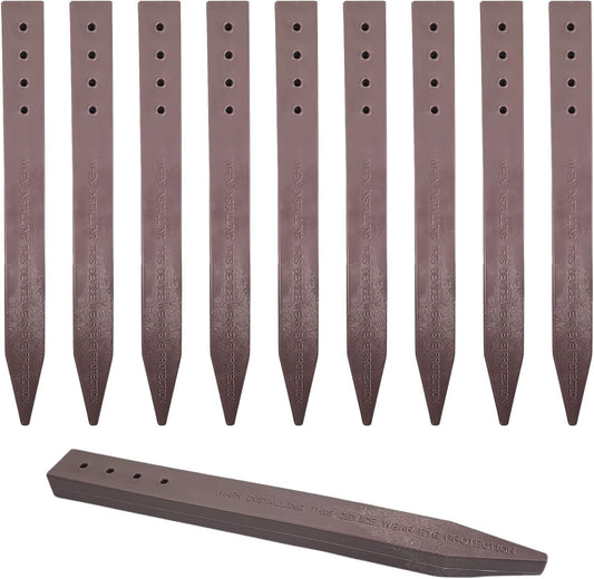 Premium 20-Pack Plastic Landscape Stakes with Pre-Drilled Holes for Stability