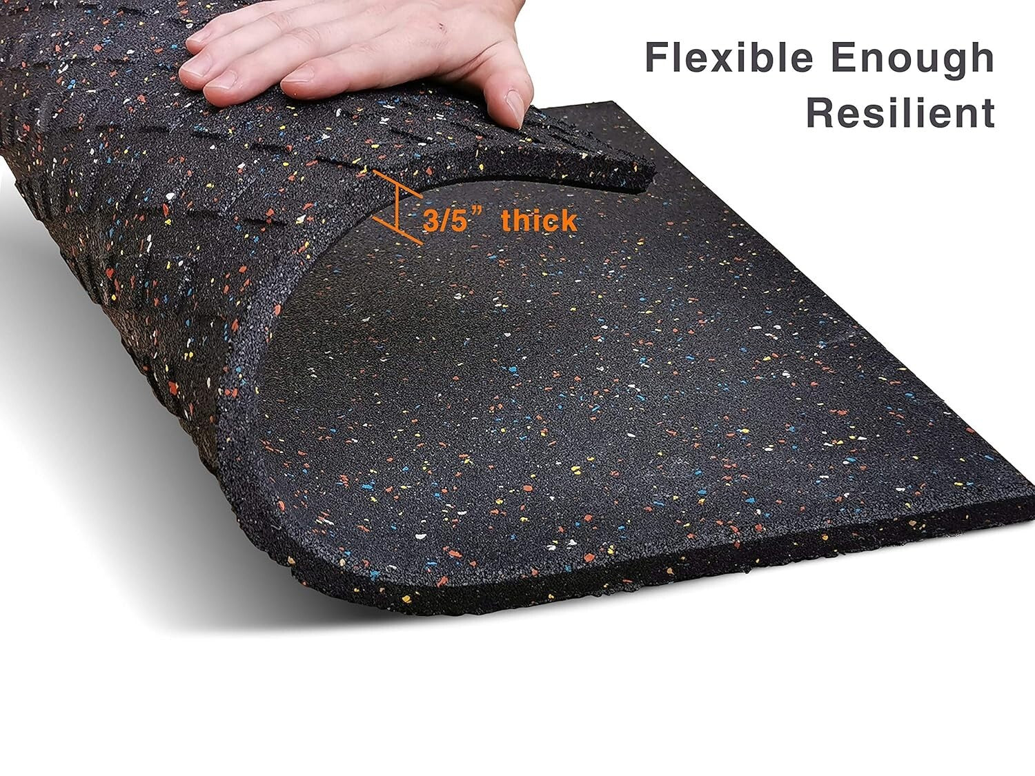 Rubber Vibration Absorbing Mat 24'' x 24'' - Ideal for Appliances & Fitness Gear