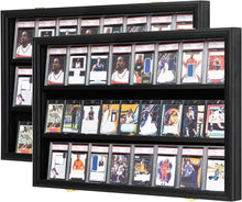 Load image into Gallery viewer, 24-Card Lockable Baseball &amp; Sports Display Case with UV Protection &amp; Mounting