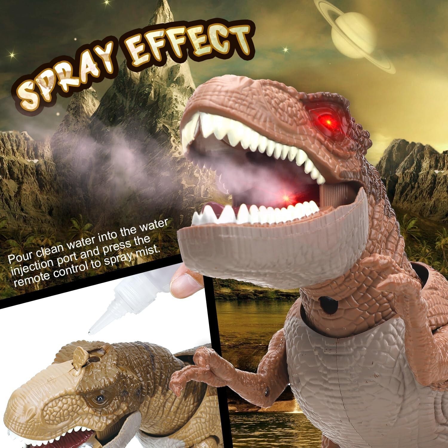 Durable Remote Control Dinosaur with Bonus Mini Dinosaurs - Great for Kids 3-7