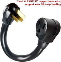 Load image into Gallery viewer, Compact NEMA 10-50P to NEMA 6-50R 50A Adapter Cord - Lightweight &amp; Durable