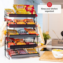 Load image into Gallery viewer, Compact Countertop Snack Organizer - Tiered Rack for Chips and Candy Display