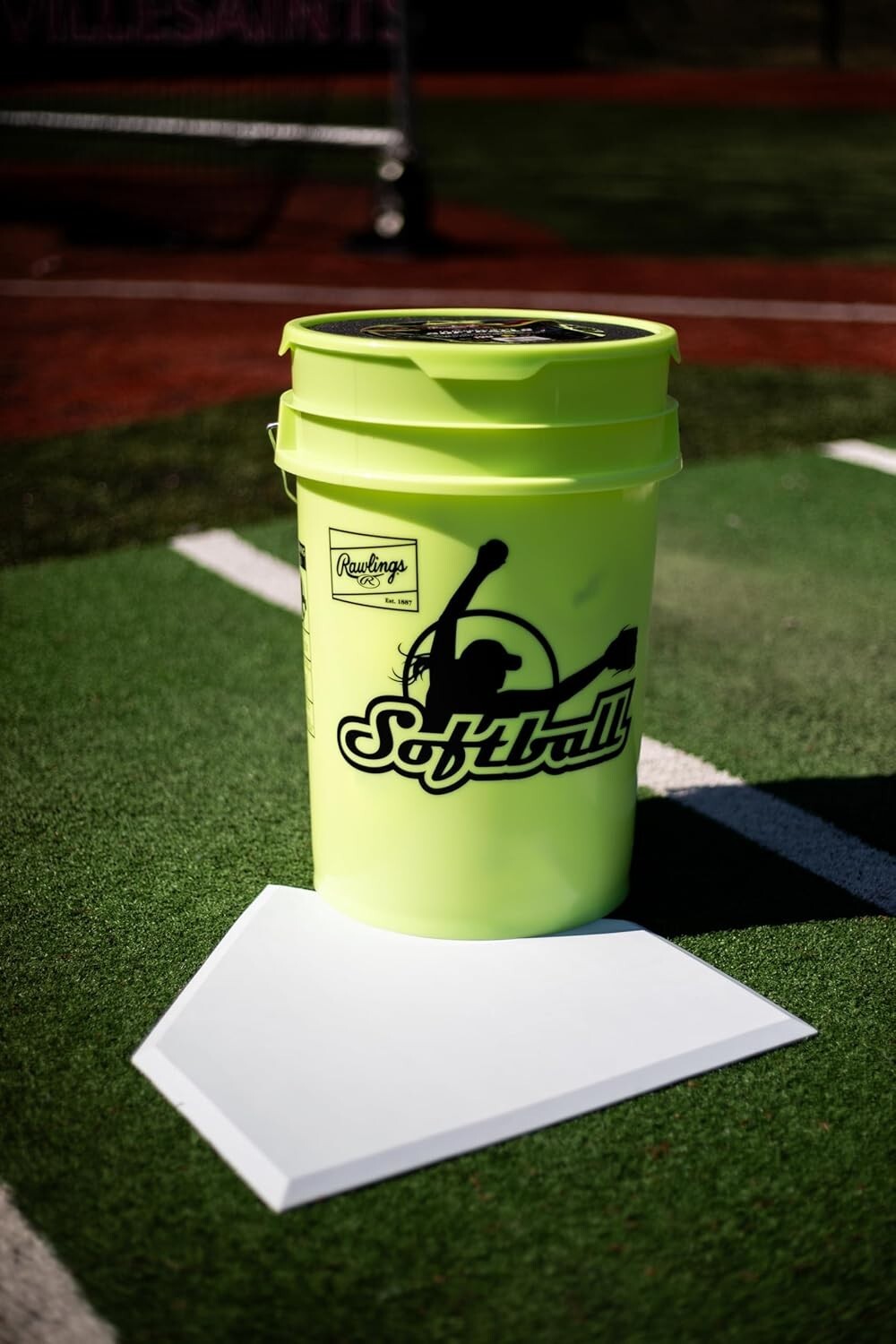 18 Pack of 12-Inch Youth Softballs in Durable Bucket - Safe Practice Balls