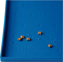 Load image into Gallery viewer, Pet Feeding Mat with Extra Tall Lip - Dishwasher Safe, Blue Diamond Design