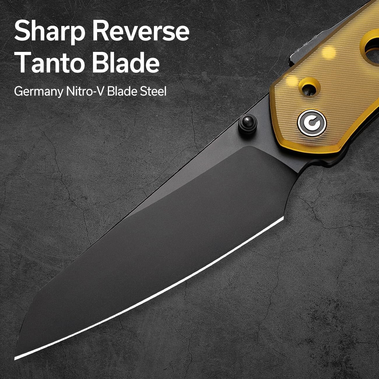 Superlock EDC Pocket Knife with Nitro-V Blade and Lightweight ULTEM Handle