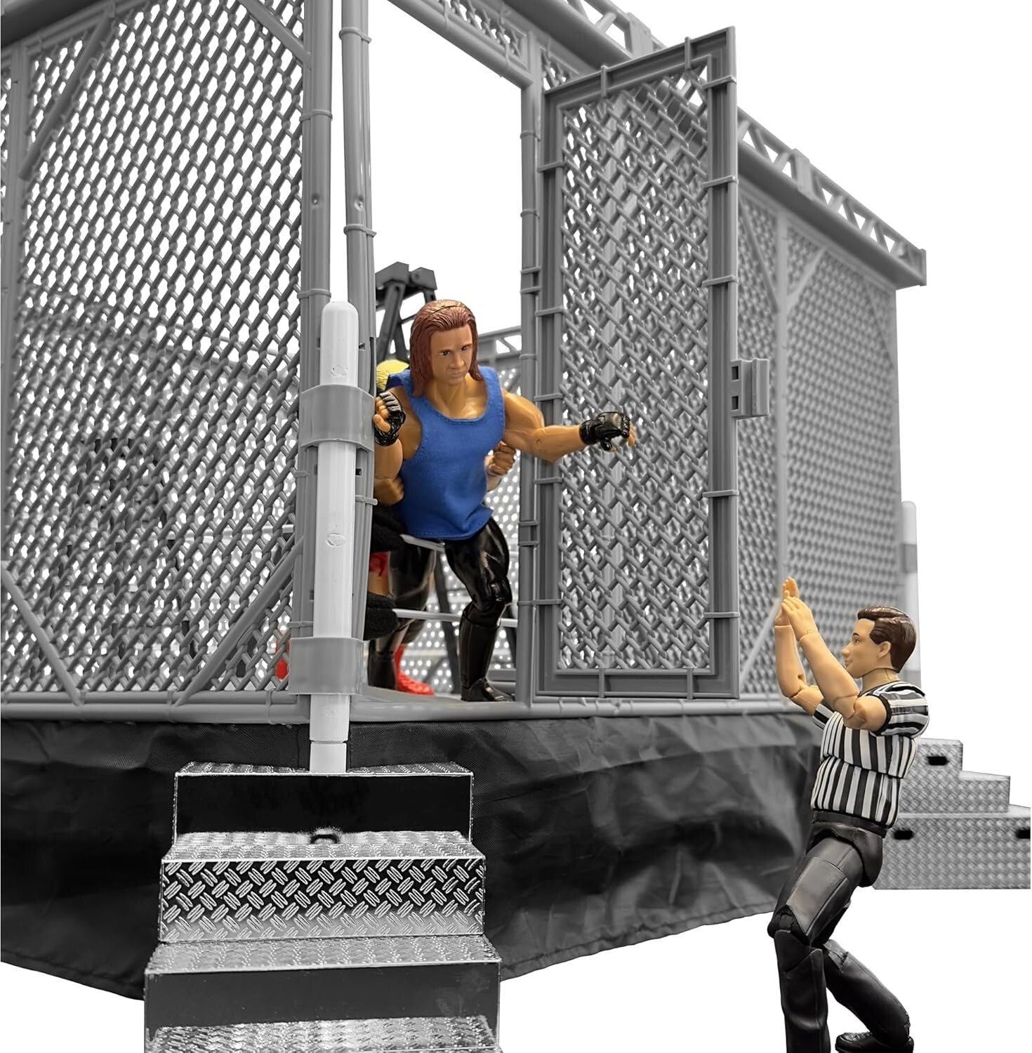 Compelling Steel Cage Playset for Wrestling Rings - Match Simulation