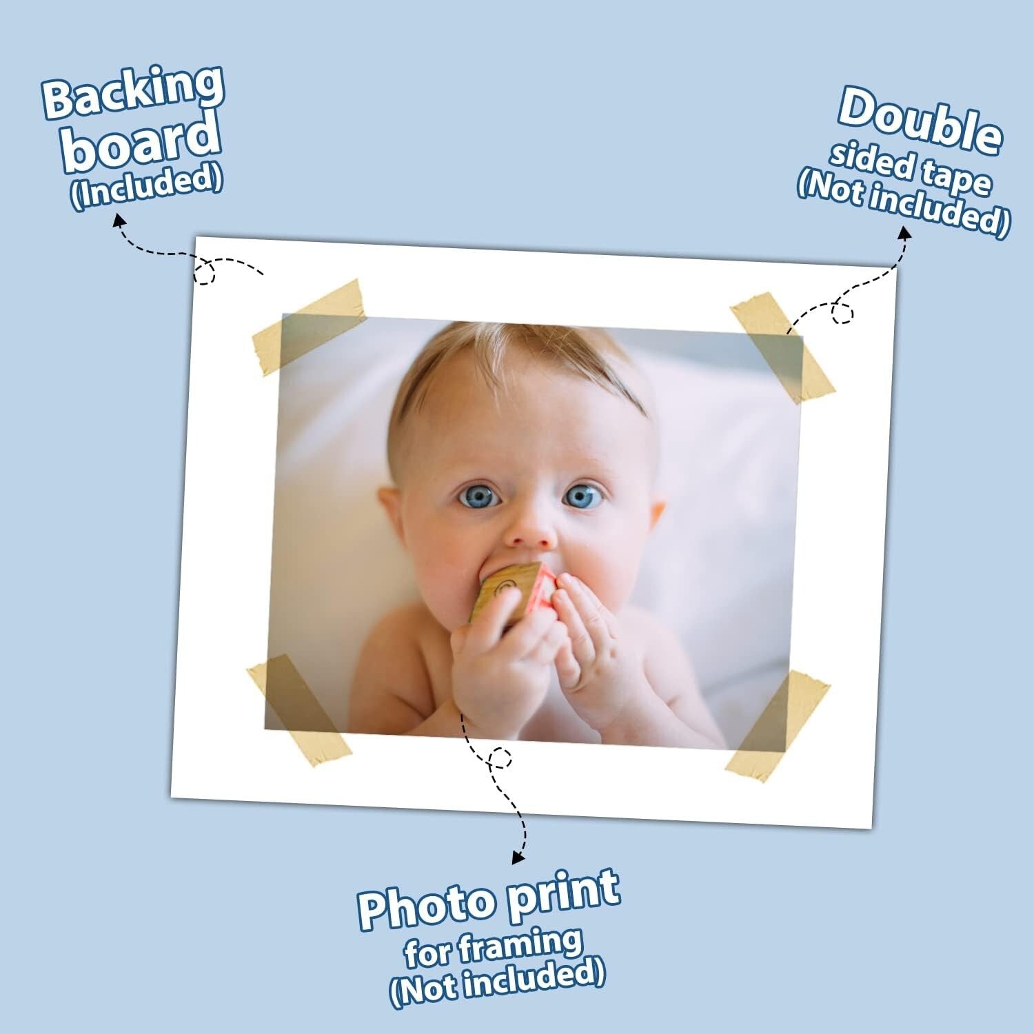 50 Lightweight 11x14 Backing Boards - Ideal for Artists & Crafters' Projects