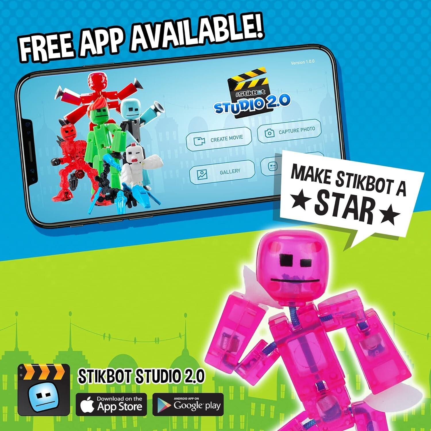 Educational 8-Piece Action Figures Set & Tripod - Ideal for Kids’ Animation