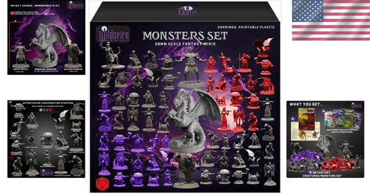 Dungeons & Dragons Miniatures Collection: 68 Paintable Figures & 200+ Page Guide