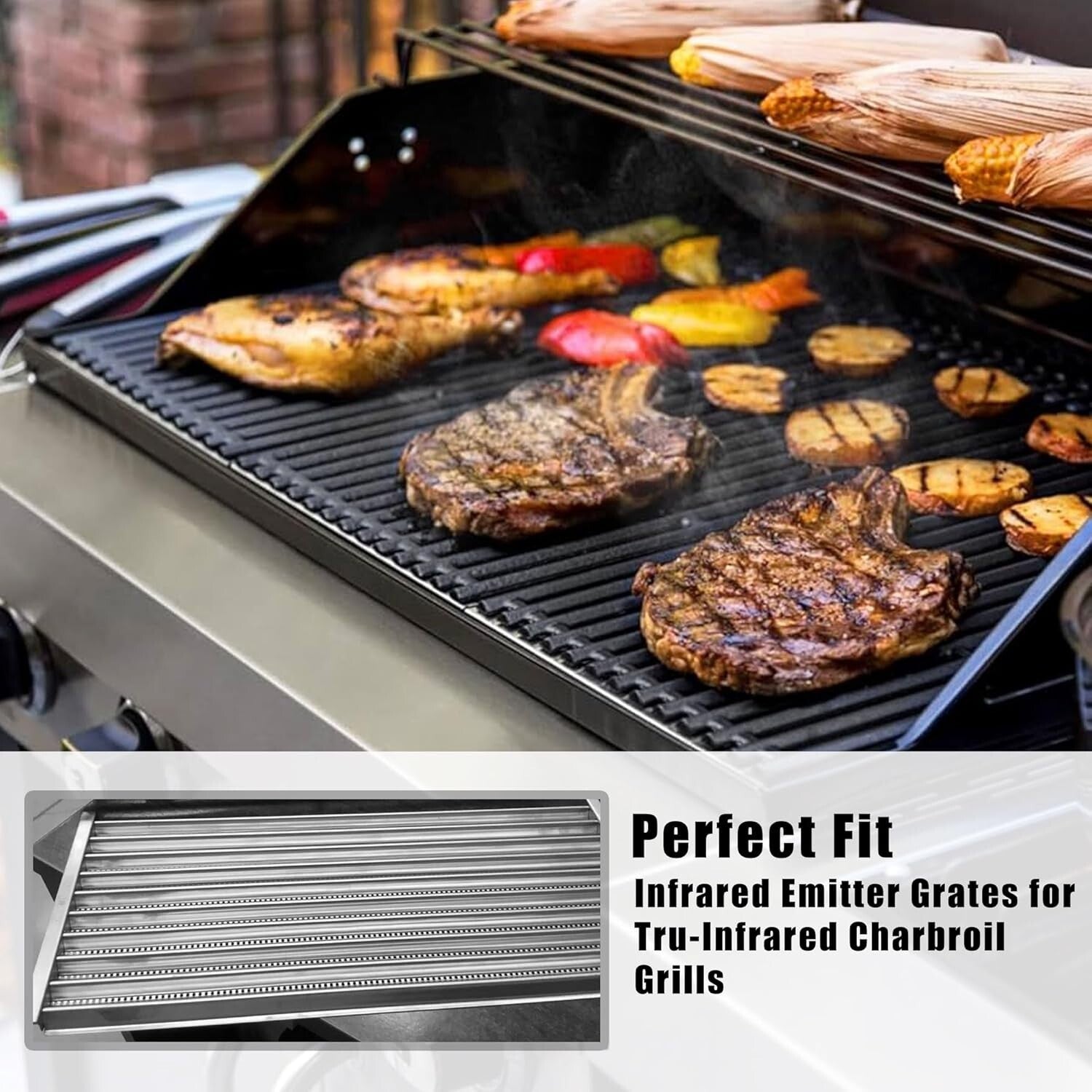 Durable 17" Emitter Plates for Charbroil Grill Series - Rust and Heat Resistant
