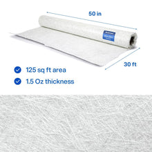 Load image into Gallery viewer, Premium 1.5 Oz Chopped Strand Fiberglass Mat - 125 sq ft Roll for Easy Repairs