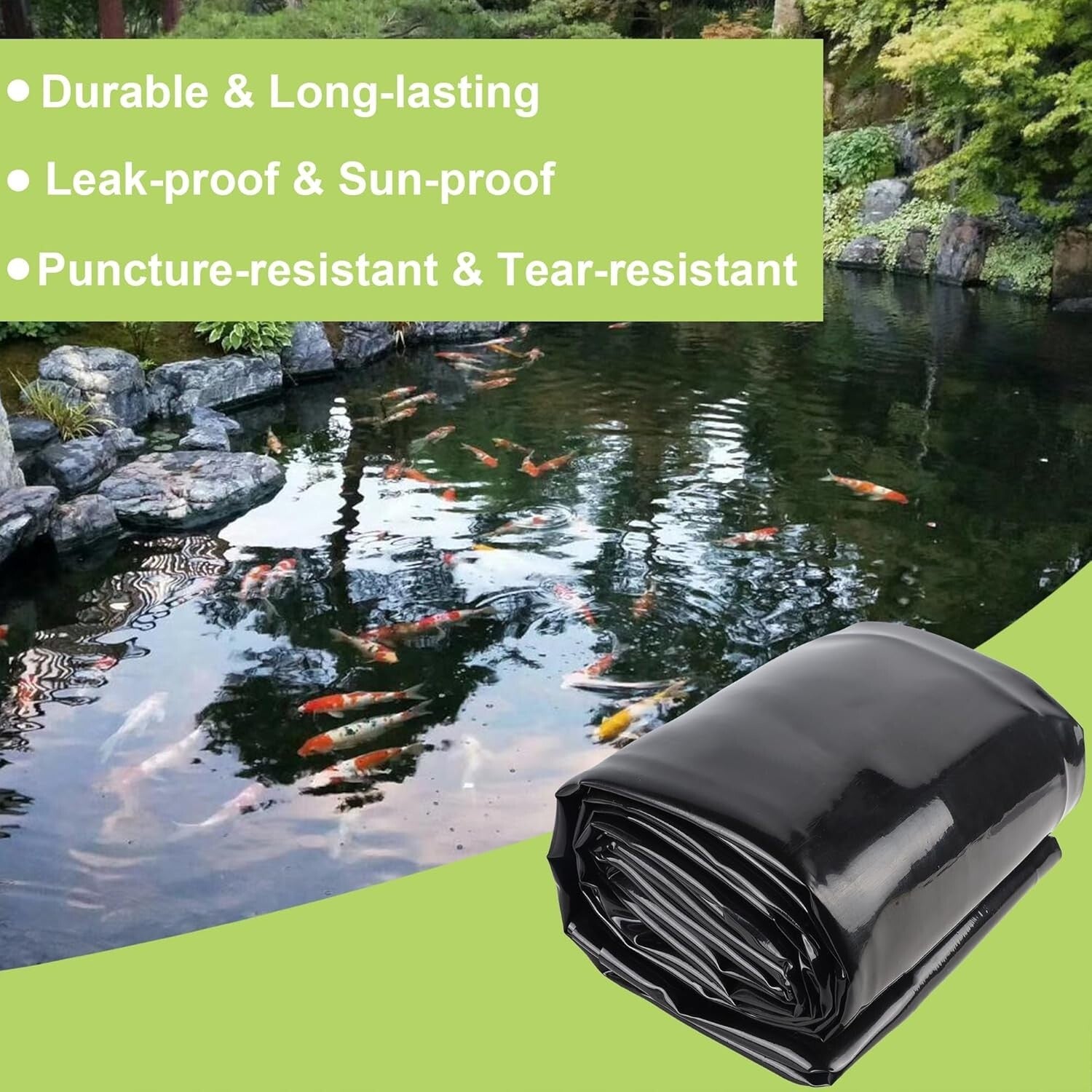 Waterproof Pond Liner 20 Mil - Versatile 20 x 25 FT for Fountains and Waterfalls