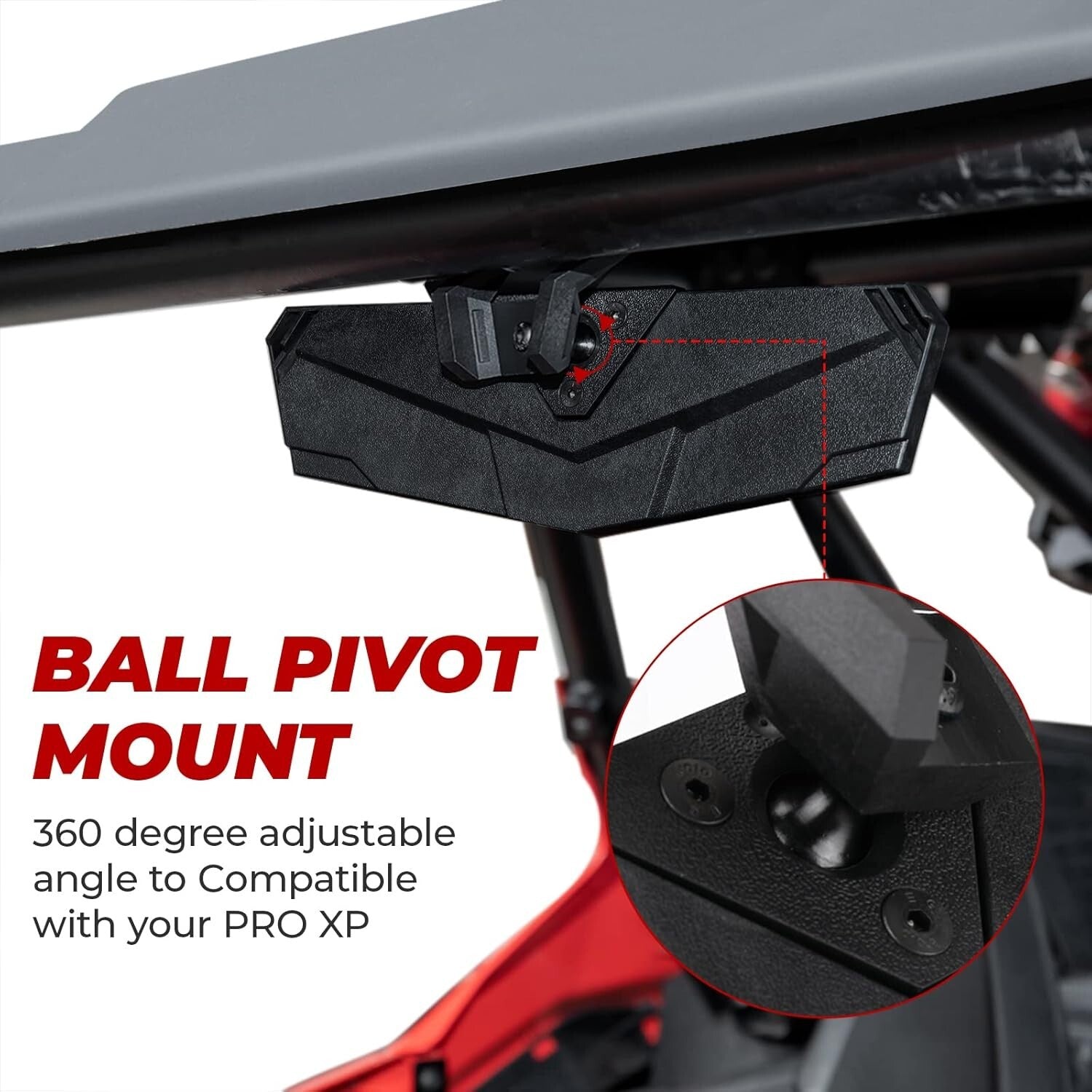 Creative Leopard-Shaped High-Def Rearview Mirror for Polaris RZR Turbo Series