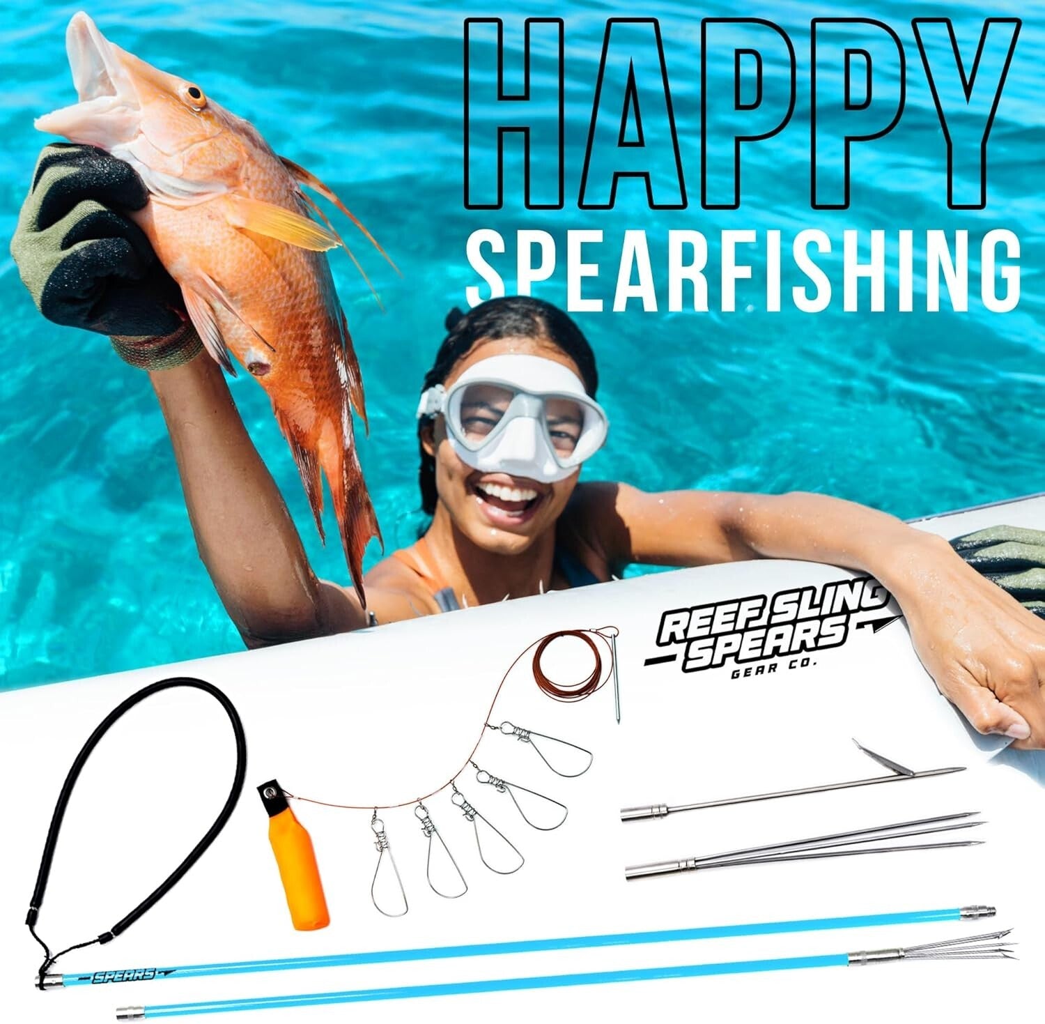 All-in-One Hawaiian Sling Fishing Set with Travel Bag for Spearfishing Adventure