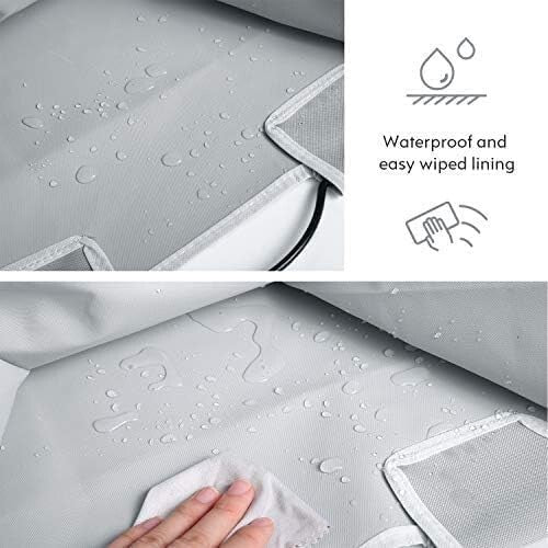 Gray Laundry Hamper on Wheels - 3 Compartments & Removable Bags for Easy Sorting