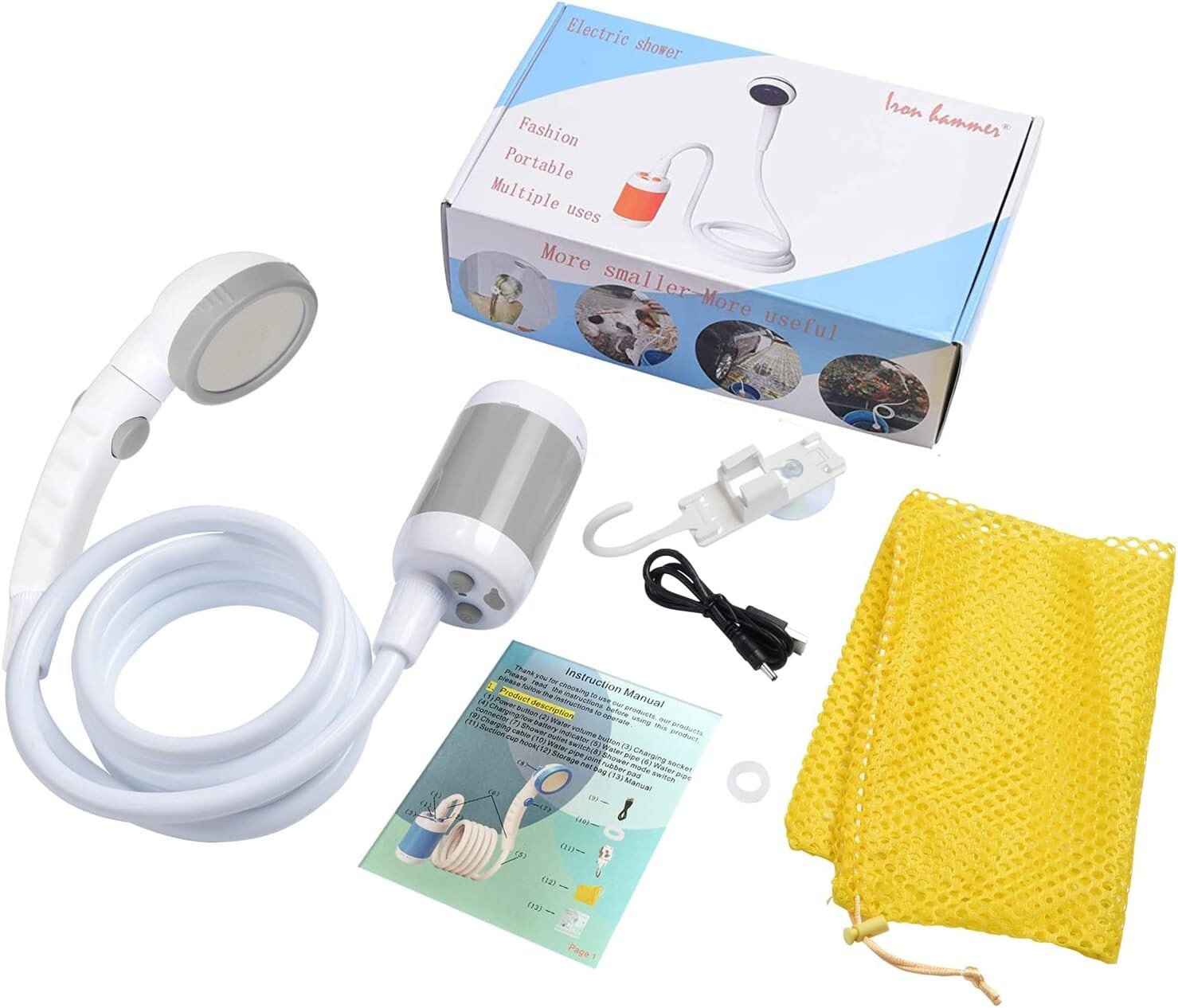 Multiple-Use Portable Electric Shower - Perfect for Camping, Washing Pets & Cars