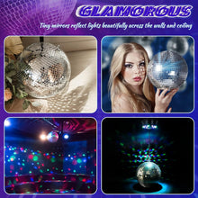 Load image into Gallery viewer, Fun Disco Mirror Ball with 18 LEDs &amp; 6RPM Motor - Perfect for Parties &amp; Clubs