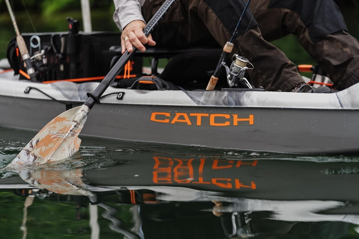 Adjustable Fiberglass Kayak Paddle with Retractable Hook - Perfect for Fishing