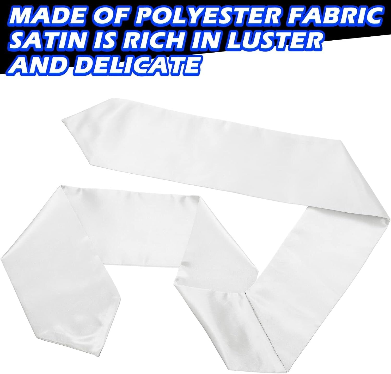 Classic 70 Inch Graduation Stoles - 12 Piece Set for Customizable Celebrations