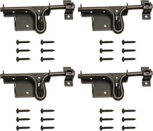 Load image into Gallery viewer, Sturdy 4pcs Metal Gate Latch Kit with Padlock Hole - Ideal for Fences and Gates