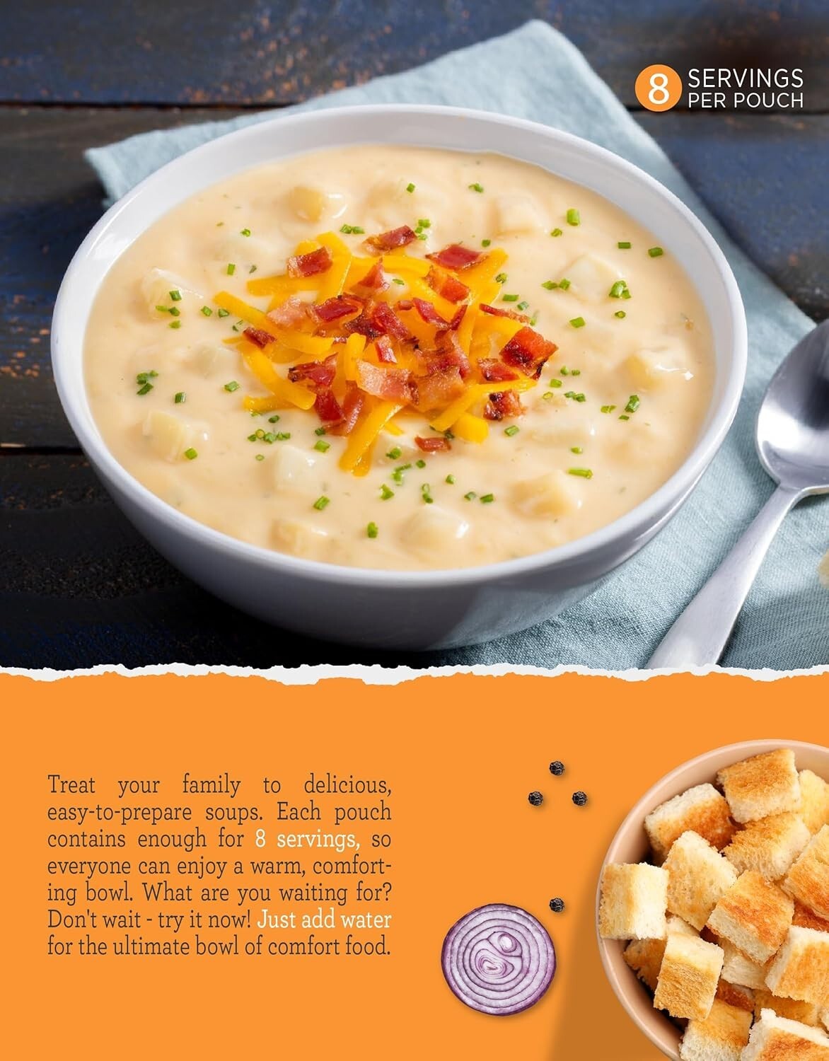 Organic Freeze-Dried Soup Sampler - Ready-to-Eat Meals for Family & Adventures