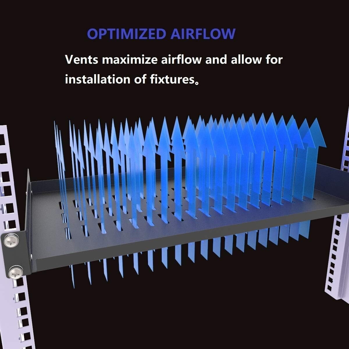Customizable 10" Deep 1U Disassembled Shelf for 19" Server Cabinets - Set of 2