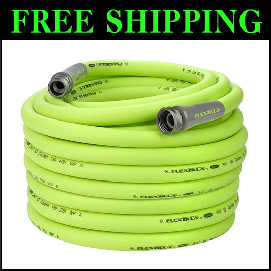 Lightweight 3/4 in. x 100 ft Garden Hose - All-Weather & Leak-Free Connection