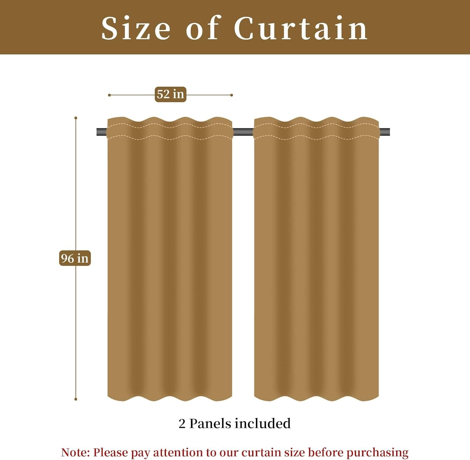 Darkening Jacquard Damask Curtain Panels - Luxury Bronze Gold Curtains Set of 2