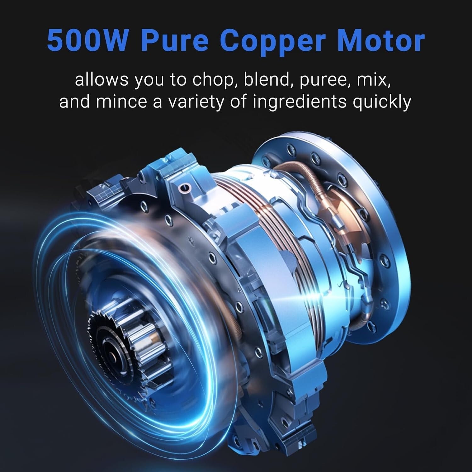 Compact 500W Electric Meat Grinder with Safety Features & Dishwasher Safe Design