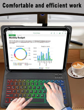 Load image into Gallery viewer, Stylish Backlit Keyboard Cover for 9-11” Tablets - Ideal for Casual Business