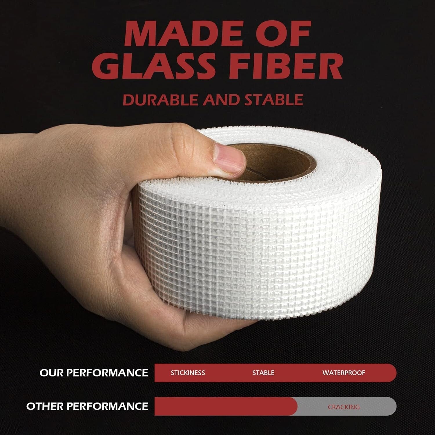 12Pcs 1.97-inch Fiberglass Drywall Mesh Patch Tape - Durable & Repositionable