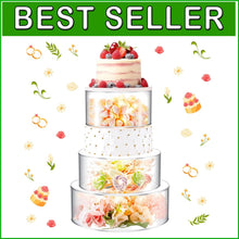 Load image into Gallery viewer, Clear Fillable Cake Riser Set with LED - 6'', 8'', 10'' for Stunning Displays