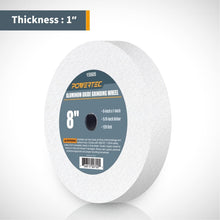Load image into Gallery viewer, 8" Fine Grit Aluminum Oxide Grinding Wheel - Ideal for Bench &amp; Pedestal Grinders