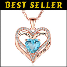 Load image into Gallery viewer, Personalized Birthstone and Heart Necklace in S925 Sterling Silver - Gift Ready!