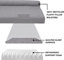 Load image into Gallery viewer, Pinsonic Quilted L-Shaped Dog Bed for Large Breeds - Jumbo Size, Cozy Comfort