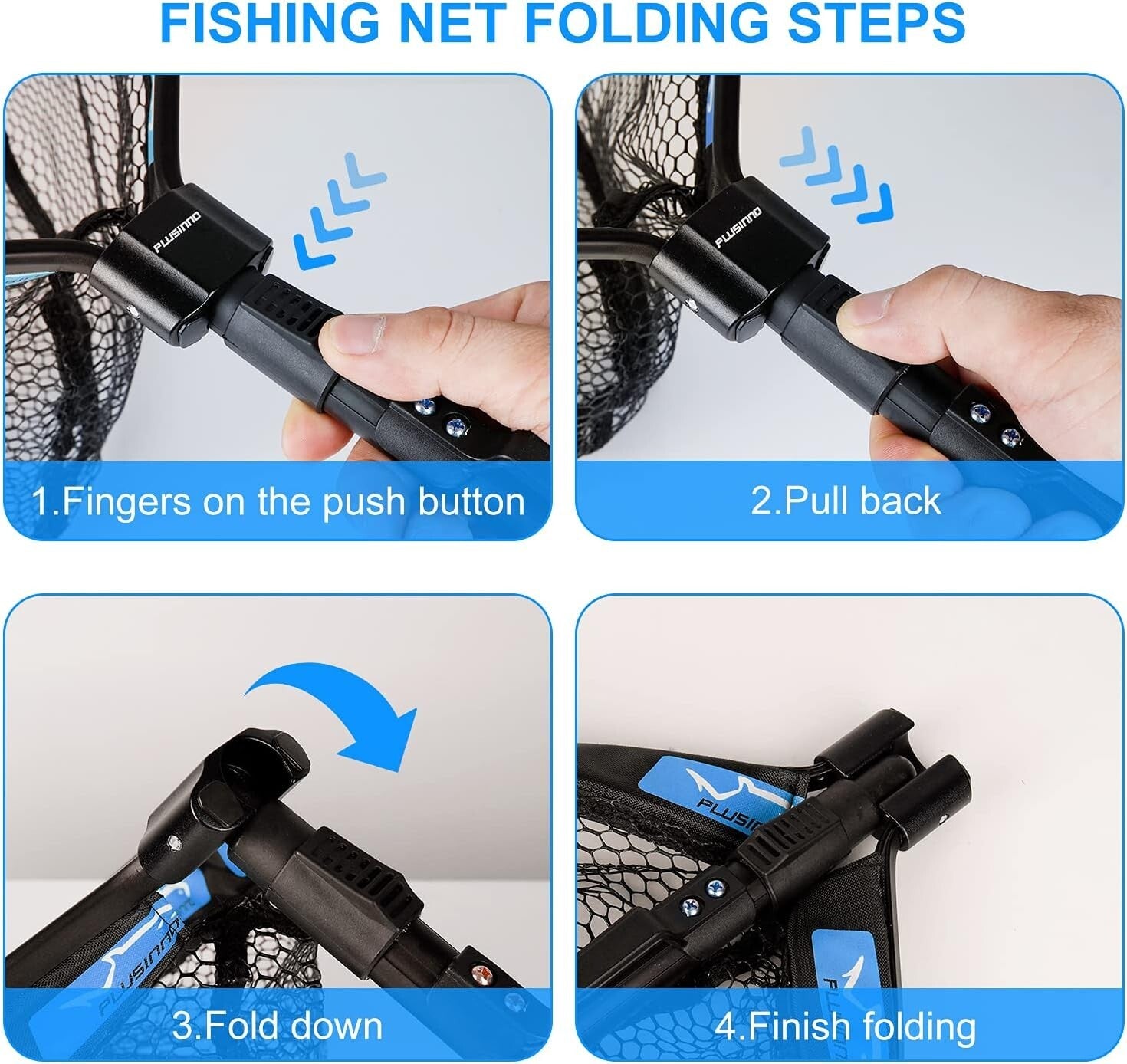 Lightweight Floating Fishing Net with Telescopic Handle for Easy Catch & Release