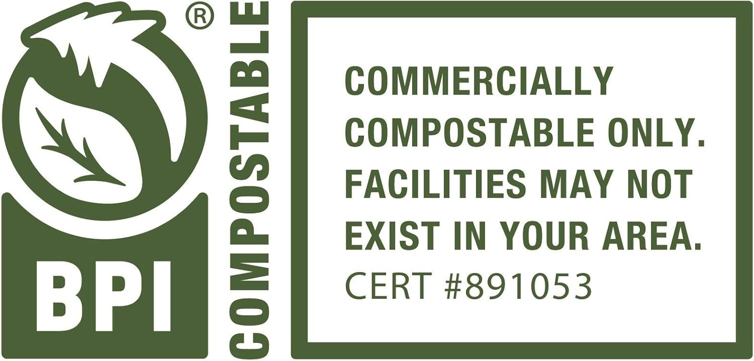 60 Count Green 33 Gallon Certified Compostable Bags for Lawn and Leaf Waste