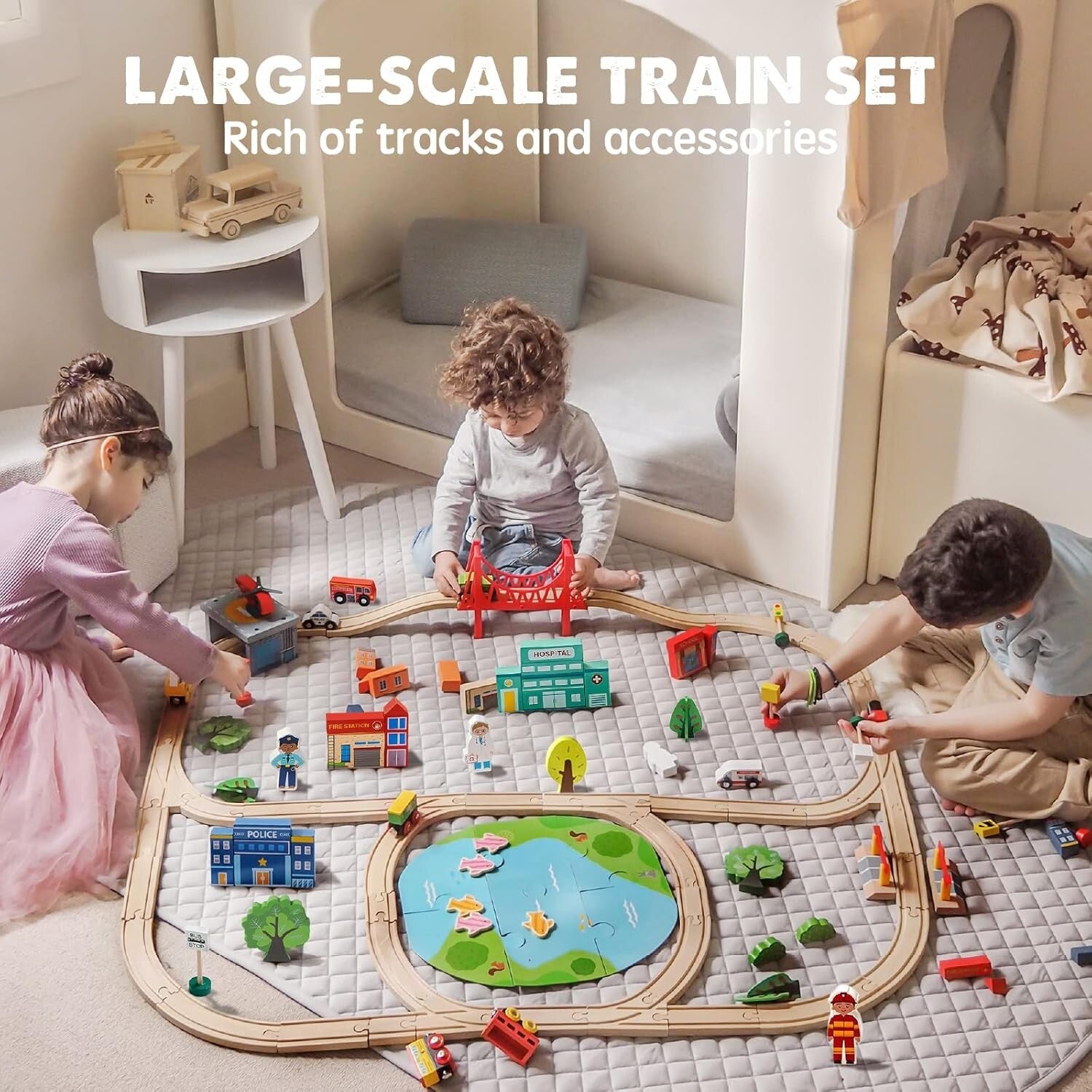 Engaging 110-Piece Train Set for Toddlers: Safe & Compatible with All Brands