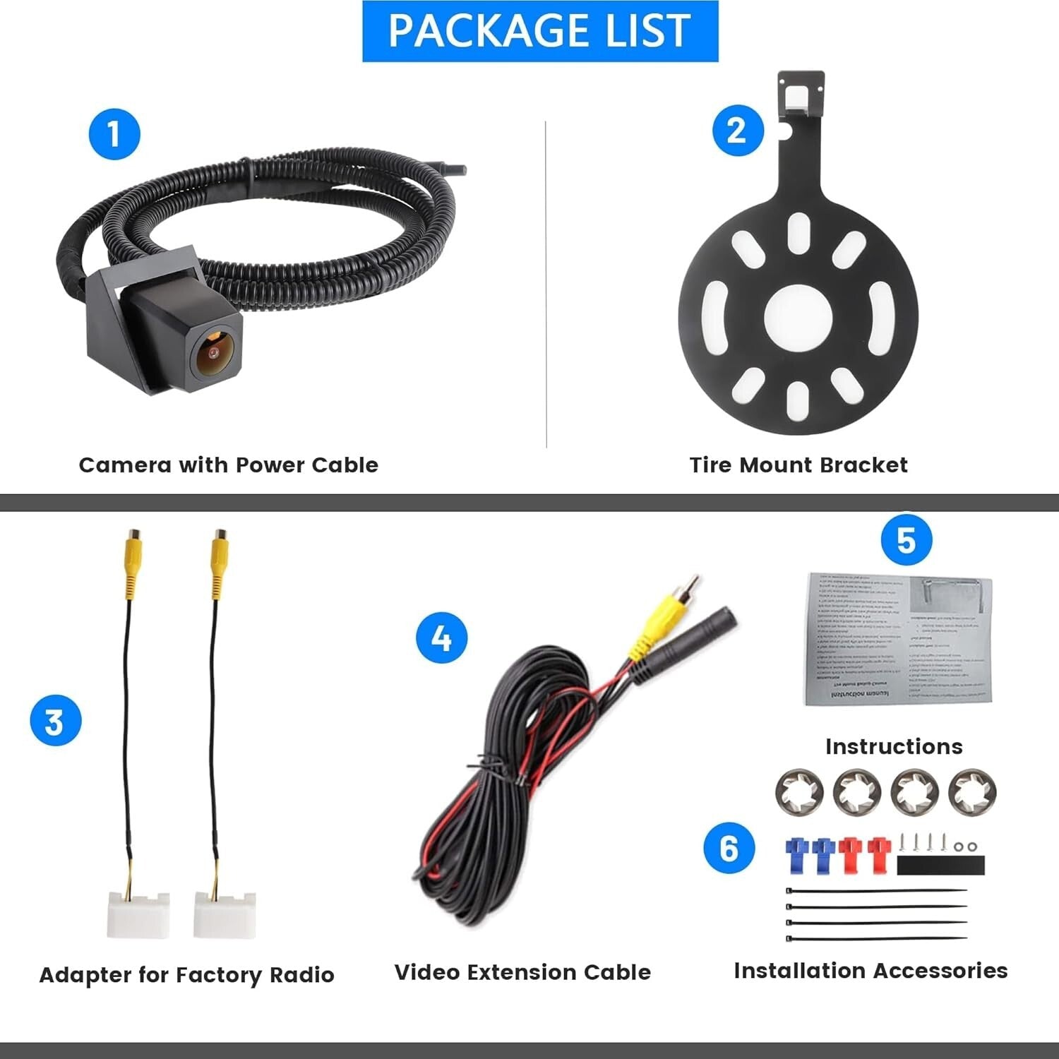 Jeep Wrangler JK JKU Backup Camera - Easy Install, OEM & Aftermarket Adapter